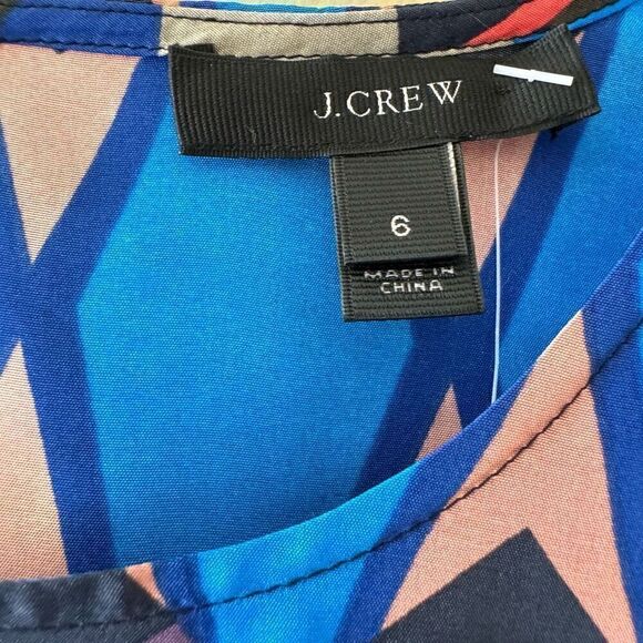 J CREW Gemstone Floral 100% Silk Top BlouseNew NWT SZ 6  #2009 - Picture 7 of 14